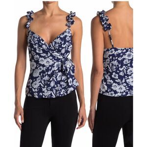 Ann Taylor Cowl Neck Drawstring Sweatshirt Long Sleeve Pullover Navy Blue Medium